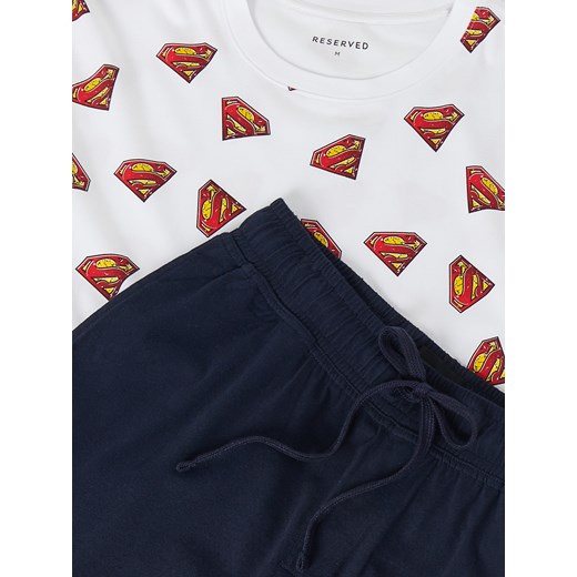 Reserved - Dwuczęściowa piżama SUPERMAN - Biały Reserved XXL Reserved