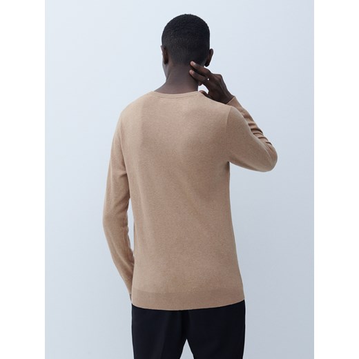 Reserved - Sweter z bawełny organicznej - Brązowy Reserved XL Reserved