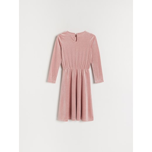 Reserved - Welurowa sukienka - Różowy Reserved 134 Reserved