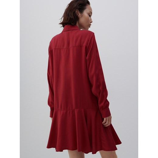 Reserved - Sukienka z Tencelu™Lyocellu - Czerwony Reserved 36 Reserved