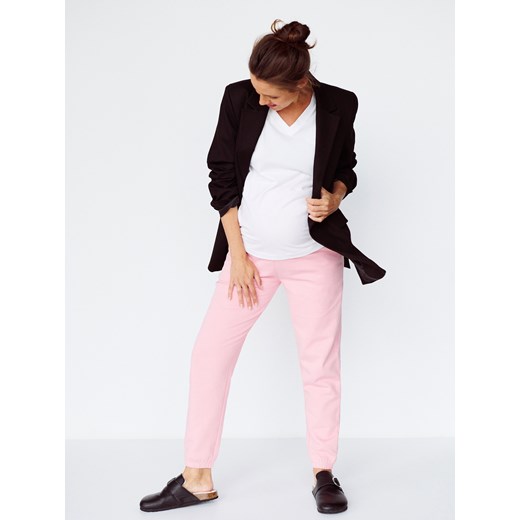 Reserved - Spodnie typu jogger z bawełny organicznej - Różowy Reserved L Reserved