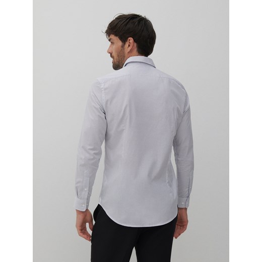 Reserved - Koszula slim fit z drobnym wzorem - Biały Reserved S Reserved
