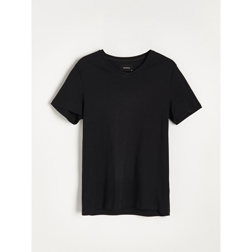 Reserved - Gładki T-shirt Basic - Czarny Reserved XXL Reserved