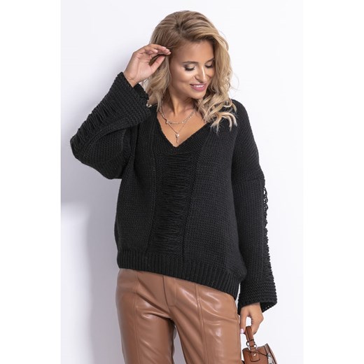 Sweter w kolorze czarnym Fobya onesize okazja Limango Polska