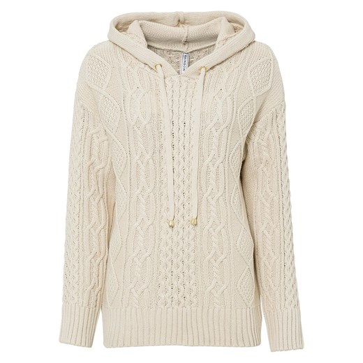Sweter dzianinowy z kapturem | bonprix 36/38 bonprix