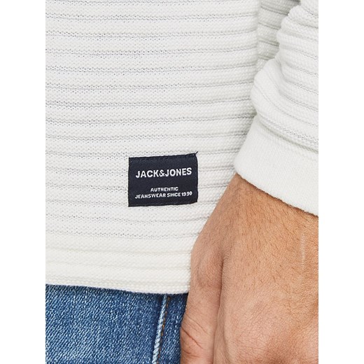 Sweter "Wind" w kolorze kremowym Jack & Jones L wyprzedaż Limango Polska