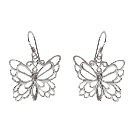 Srebrne ażurowe kolczyki motyl motylek k1354 - 2,9g Falana Falana