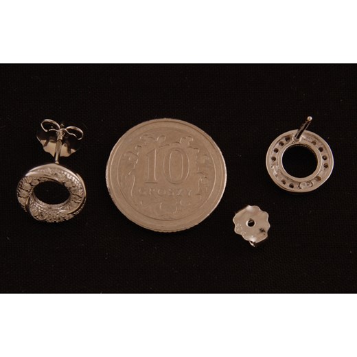 Kolczyki srebrne rodowane celebrytka kółka kółeczka k1600 - 1,6 g. Falana Falana