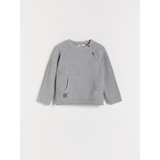 Reserved - Sweter z bawełny organicznej - Jasny szary Reserved 86 Reserved