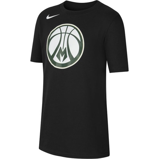 T-shirt dla dużych dzieci Nike Dri-FIT NBA Milwaukee Bucks - Czerń Nike S Nike poland