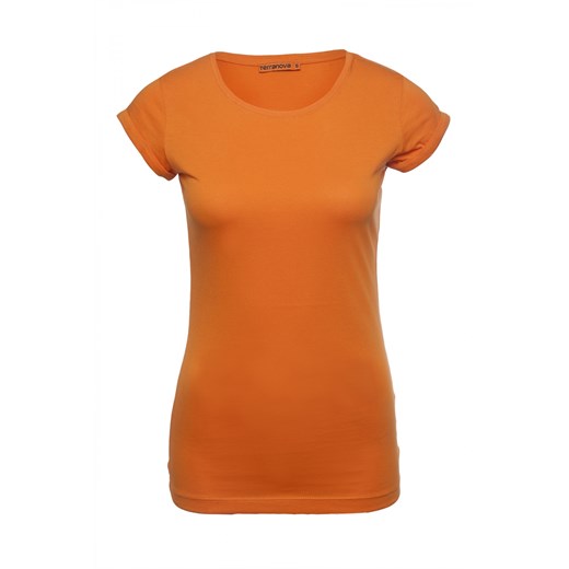 T-shirt with round neck terranova pomaranczowy szorty