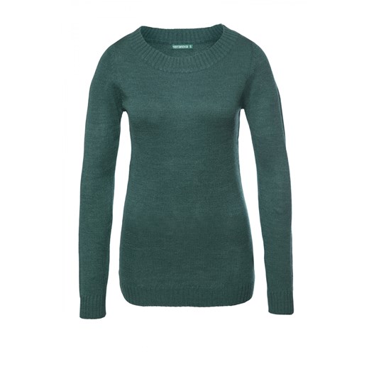 Sweater with boat neck terranova zielony sweter