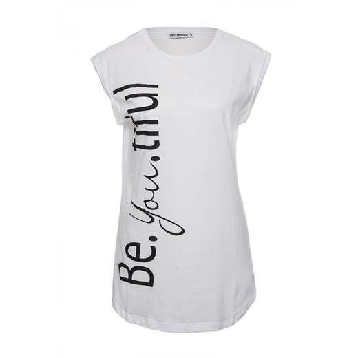 T-shirt with writing terranova bialy t-shirty