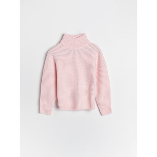Reserved - Sweter z golfem - Różowy Reserved 116 Reserved