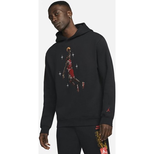 Męska dzianinowa bluza z kapturem i grafiką Jordan Essentials - Czerń Jordan S okazyjna cena Nike poland