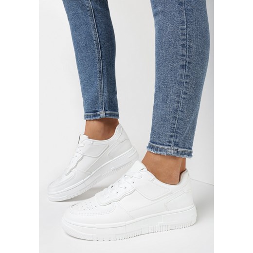 Buty sportowe damskie białe Born2be sneakersy płaskie