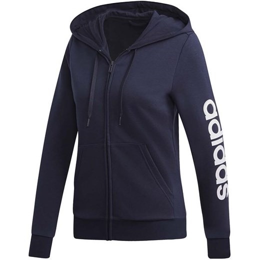 Bluza z kapturem damska Essentials Linear Hoodie Adidas XS promocyjna cena SPORT-SHOP.pl