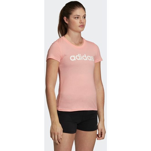 Koszulka damska Essentials Linear Slim Adidas S wyprzedaż SPORT-SHOP.pl
