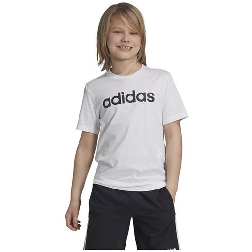 Koszulka chłopięca Essentials Linear Logo Adidas 176cm promocyjna cena SPORT-SHOP.pl