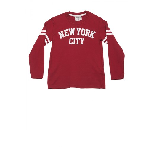 NYC T-shirt terranova czerwony nadruki