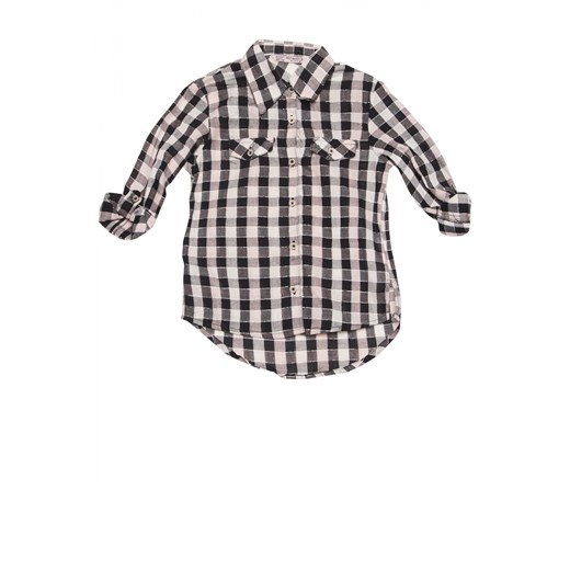 Checkered shirt terranova brazowy t-shirty