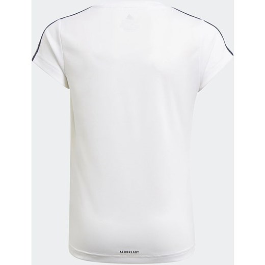 Koszulka dziewczęca Designed 2 Move 3-Stripes Adidas 152cm okazyjna cena SPORT-SHOP.pl