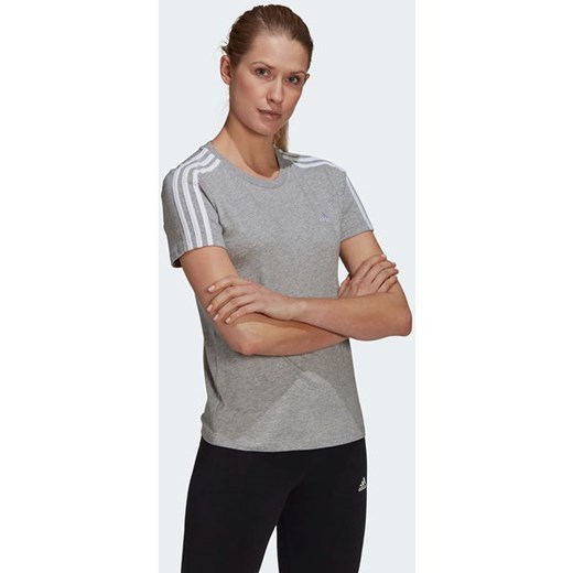Koszulka damska Loungewear Essentials Slim 3-Stripes Tee Adidas M promocja SPORT-SHOP.pl