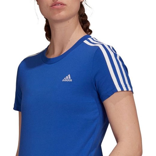 Koszulka damska Loungewear Essentials Slim 3-Stripes Tee Adidas XL promocyjna cena SPORT-SHOP.pl