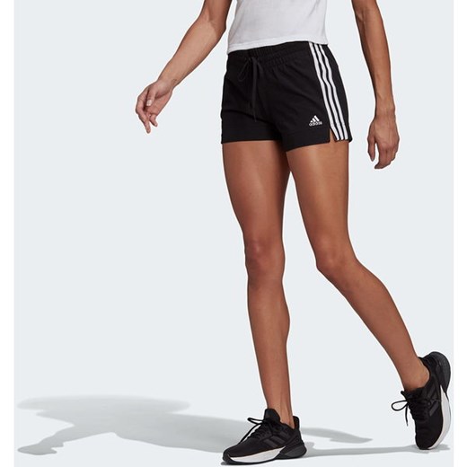 Spodenki damskie Essentials Slim 3-Stripes Adidas M okazja SPORT-SHOP.pl