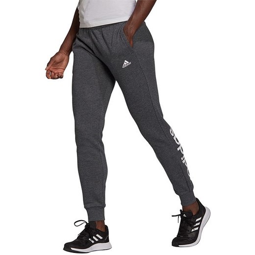 Spodnie dresowe damskie Essentials Slim Tapered Cuffed Linear Logo Adidas M promocja SPORT-SHOP.pl