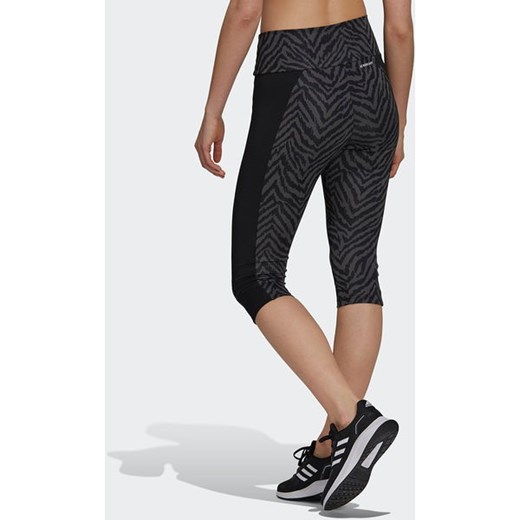 Legginsy damskie Designed to Move High-Rise Sport Zebra Capri Tights Adidas XL okazyjna cena SPORT-SHOP.pl