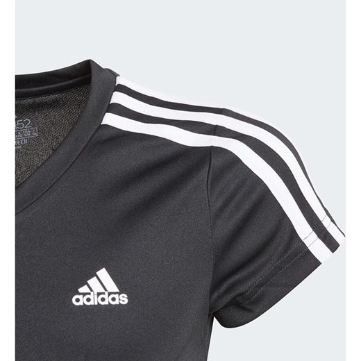 Koszulka dziewczęca Designed 2 Move 3-Stripes Adidas 140cm okazyjna cena SPORT-SHOP.pl