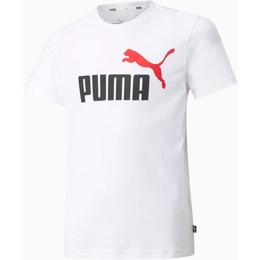 Koszulka młodzieżowa Essentials+ 2 Colour Logo Tee Puma Puma 128cm SPORT-SHOP.pl promocyjna cena