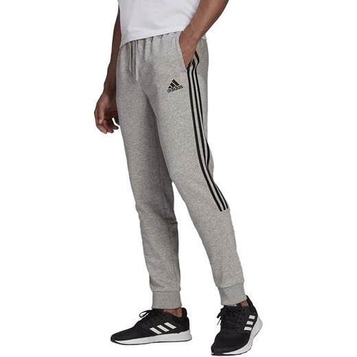 Spodnie dresowe męskie Essentials Tapered Cuffed 3-Stripes Fleece Adidas XL SPORT-SHOP.pl okazyjna cena