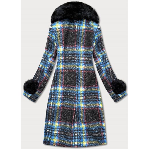 DAMSKI PŁASZCZ Z TKANINY BOUCLE MULTIKOLOR (FK-016) Goodlookin.pl S (36) goodlookin.pl