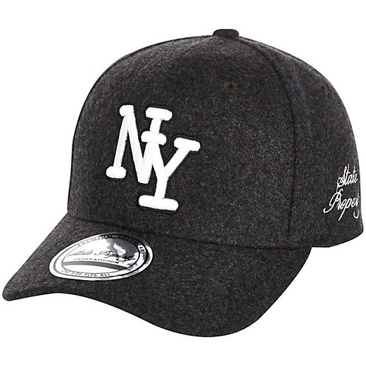 Dark grey marl NY trucker hat river-island czarny 