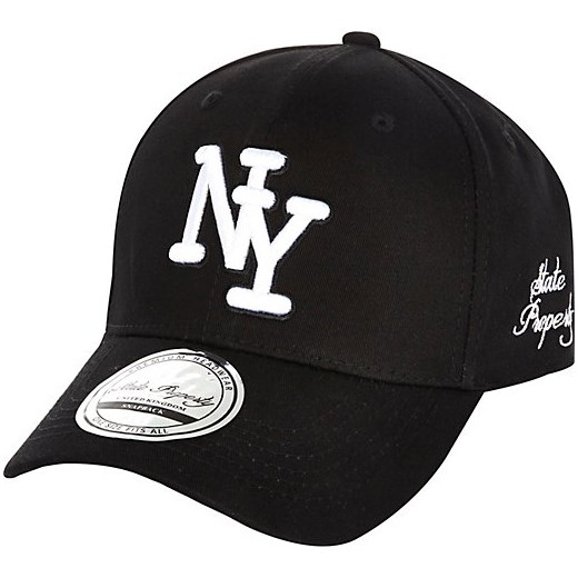 Black NY trucker hat river-island czarny 