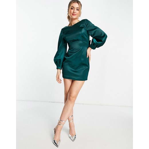 Forever New – Sukienka mini z ozdobną kokardą w kolorze szmaragdowej Forever New 42 Asos Poland