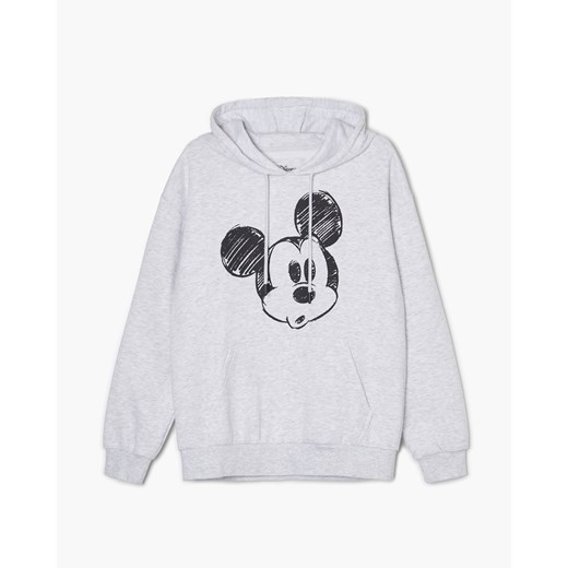 Cropp - Bluza z kapturem Mickey Mouse - Jasny szary Cropp XS Cropp