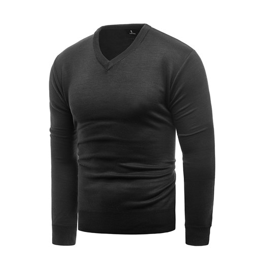 bluza /sweter męski 2200a - czarny ze sklepu Risardi w kategorii Swetry męskie - zdjęcie 127216960