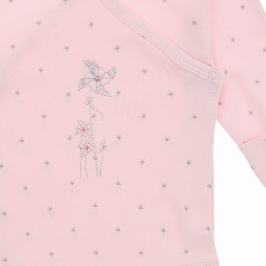 Body niemowlęce BETI różowe w gwiazdki z wiatrakiem NewYorkStyle Sofija 68 NYS