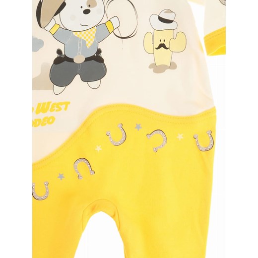 Śpioch niemowlęcy z koszulką BAJKA żółty NewYorkStyle Ewa Collection 62 NYS