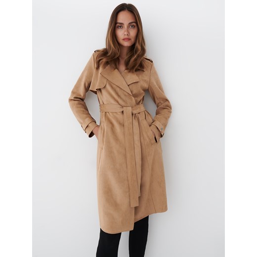 Mohito - Płaszcz z wiązaniem w talii - Brązowy Mohito 34 Mohito