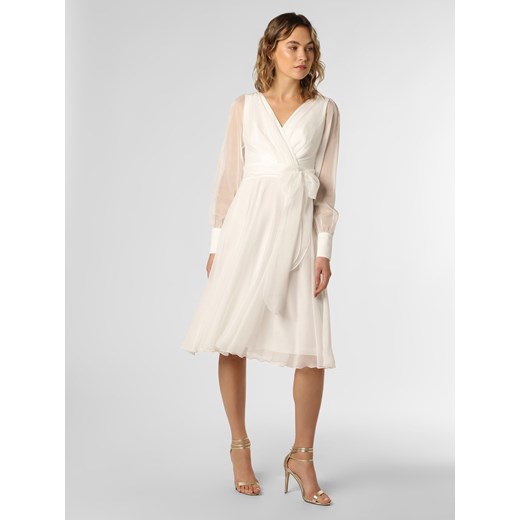 Apriori Damska sukienka wieczorowa Kobiety Szyfon biały jednolity ze sklepu vangraaf w kategorii Sukienki - zdjęcie 127283002