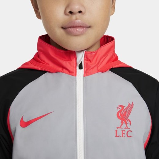 Kurtka piłkarska dla dużych dzieci Liverpool FC AWF - Szary Nike S Nike poland