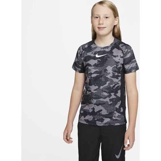 Koszulka treningowa z krótkim rękawem dla dużych dzieci (chłopców) Nike Pro Nike S promocja Nike poland
