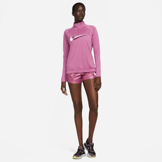 Damska bluza do biegania z zamkiem 1/4 Nike Dri-FIT Swoosh Run - Fiolet Nike XL promocyjna cena Nike poland