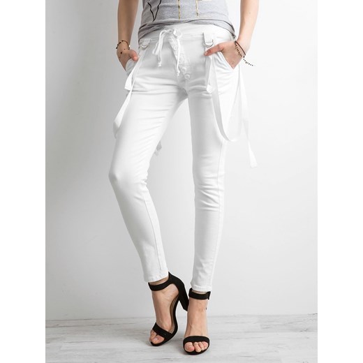 Białe damskie spodnie jeansowe Sheandher.pl 36 Sheandher.pl