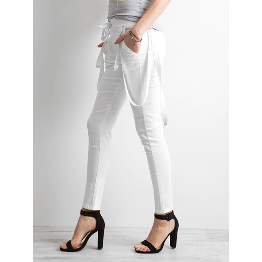 Białe damskie spodnie jeansowe Sheandher.pl 34 Sheandher.pl
