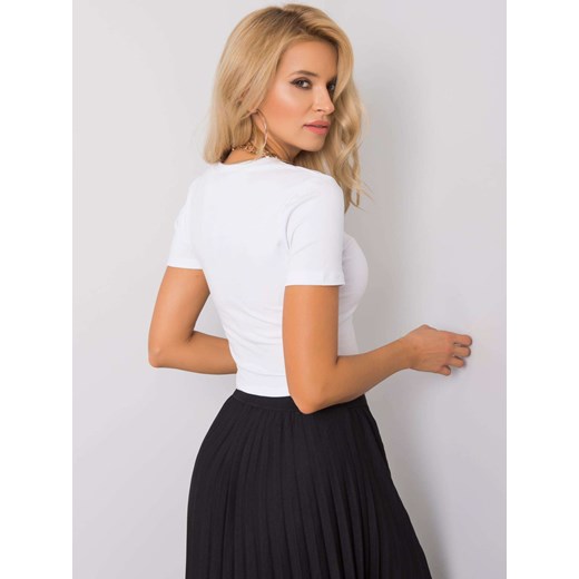 Biały krótki t-shirt Sheandher.pl L Sheandher.pl